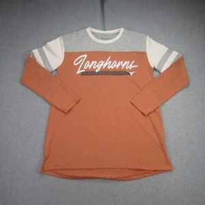 Texas Longhorns Shirt Womens Small Gray Orange Long Sleeve Champion NCAA